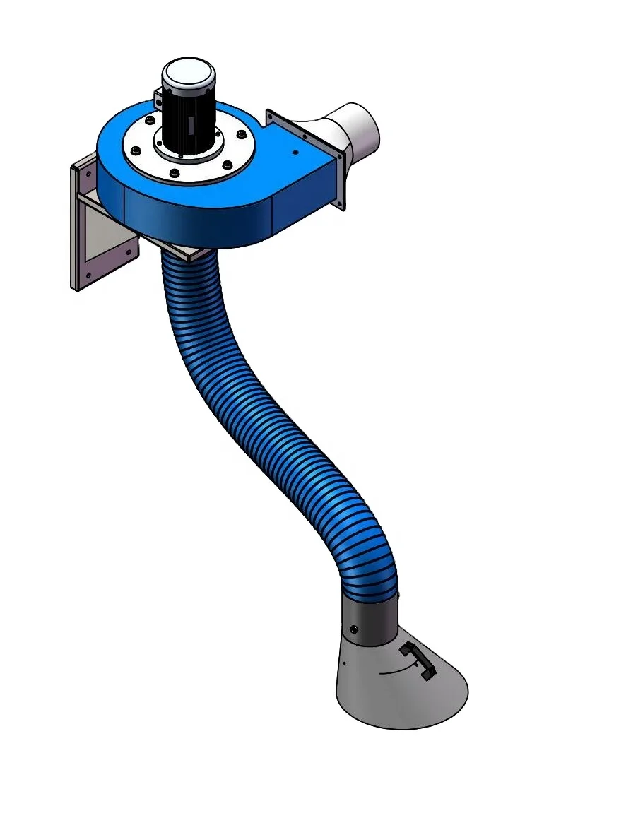 Industrial Welding Fume Extractor Arms/Fume Exhaust Arm with Fan/Soldering Dust Suction Motor Fan