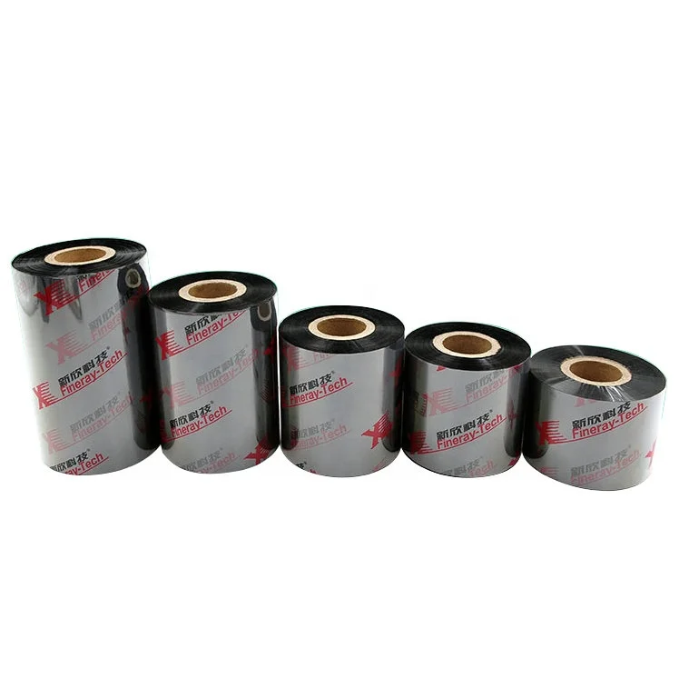 FINERAY High Quality Uv Fluorescent Resin Thermal Transfer Ribbon Black Thermal Customizable Ribbon