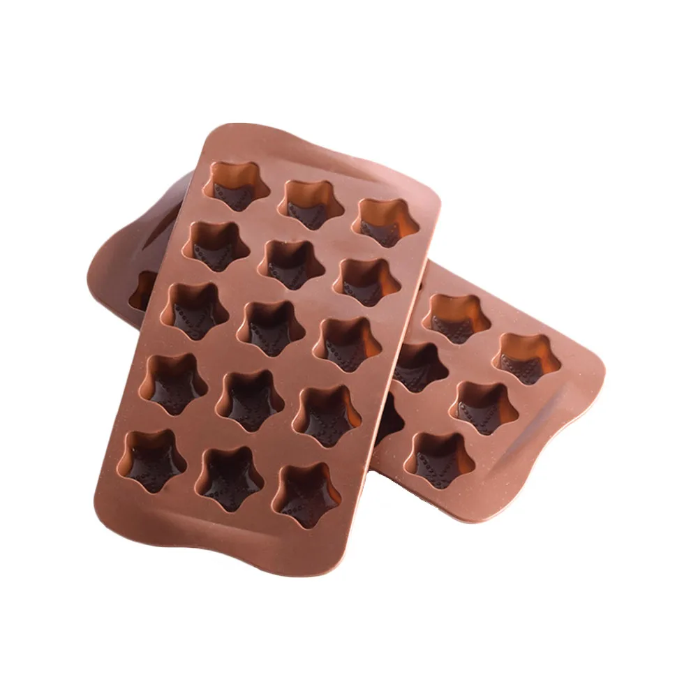 Five-pointed Star Chocolate Pudding Cookies 3D Handmade Mould Silicone Cake Mold