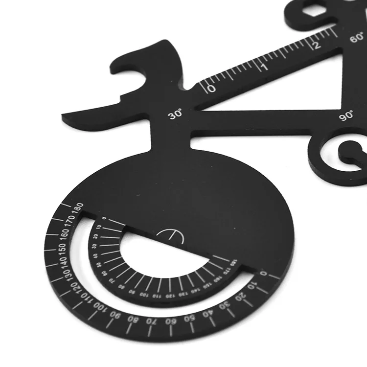 Custom Portable Stainless Steel EDC Bike Card Tool Multifunctional Outdoor Adventure Screwdriver Creative Bottle Opener Wrench