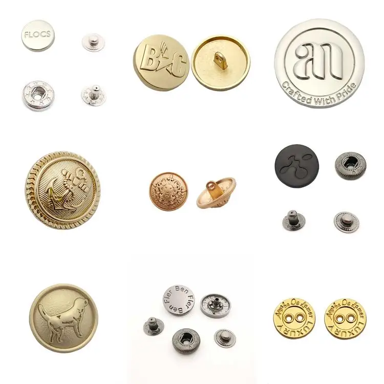Wholesale factory price custom decorative metal buttons for clothing/shirt