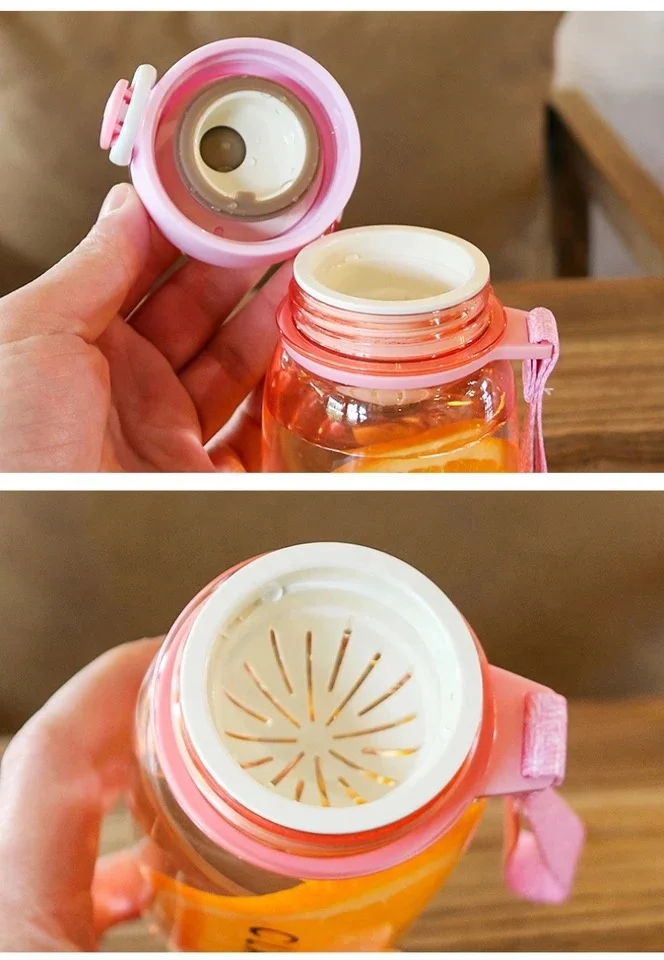 Hot Sale Plastic Sport Cups Fitness Tritan Drinking Bottle Bicycle Gym Plastic Cute Kids Water Bottle with Tea Infuser