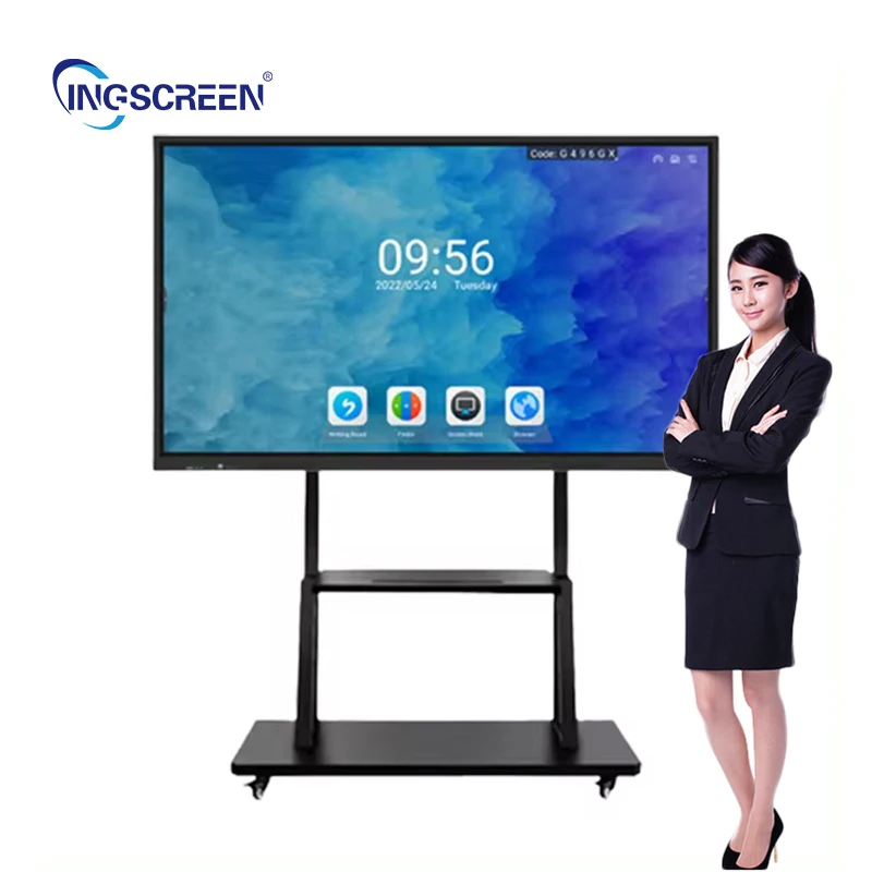 INGSCREEN 86 INCH Octa Core motherboard smart whiteboard interactive smart interactive board for education smart digital board