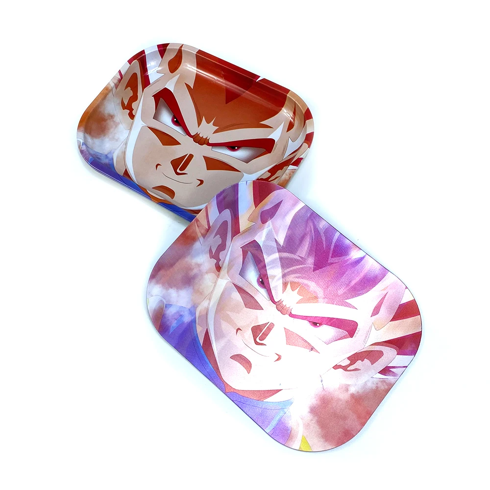 
HEMPACKA Custom Smoking Herb Weed 18x14cm Metal Rolling Tin Tray With 3D Magentic Lid 