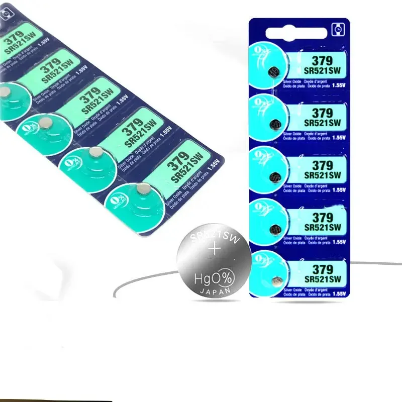 wholesale price hot seller silver oxide button cell 1.55V SR521SW 379 AG0 watch batteries for sony maxell