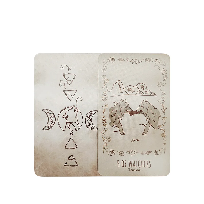 Оракул-карта с диким волком, таро и эспанолом