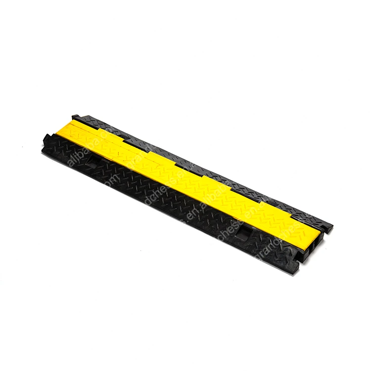 2 Channel Rubber Cover Plastic Hose Speed Hump Ramp Protector De Cable Carga