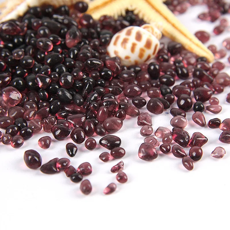 free sample irregular glass bead for decorating 1-3 2-4 3-6 6-9mm purple glass pebble for pool plastering floor surface