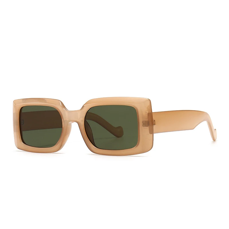  86386 Newest trendy sunglasses custom logo retro vintage thick frame small rectangle sunglass 2021 for women