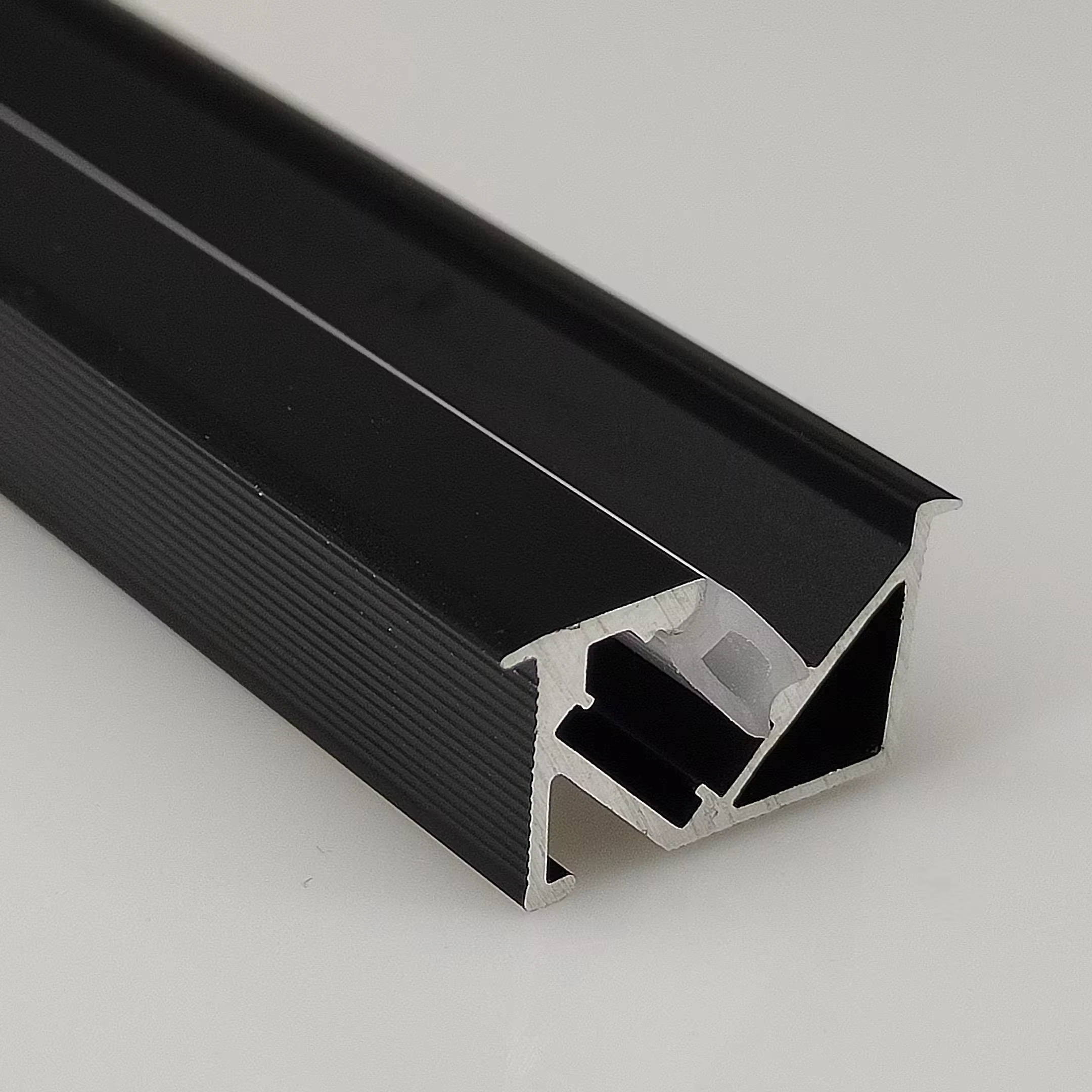 W17*H10mm oblique luminescent embedded LED aluminum cabinet under 45 degree lighting profile