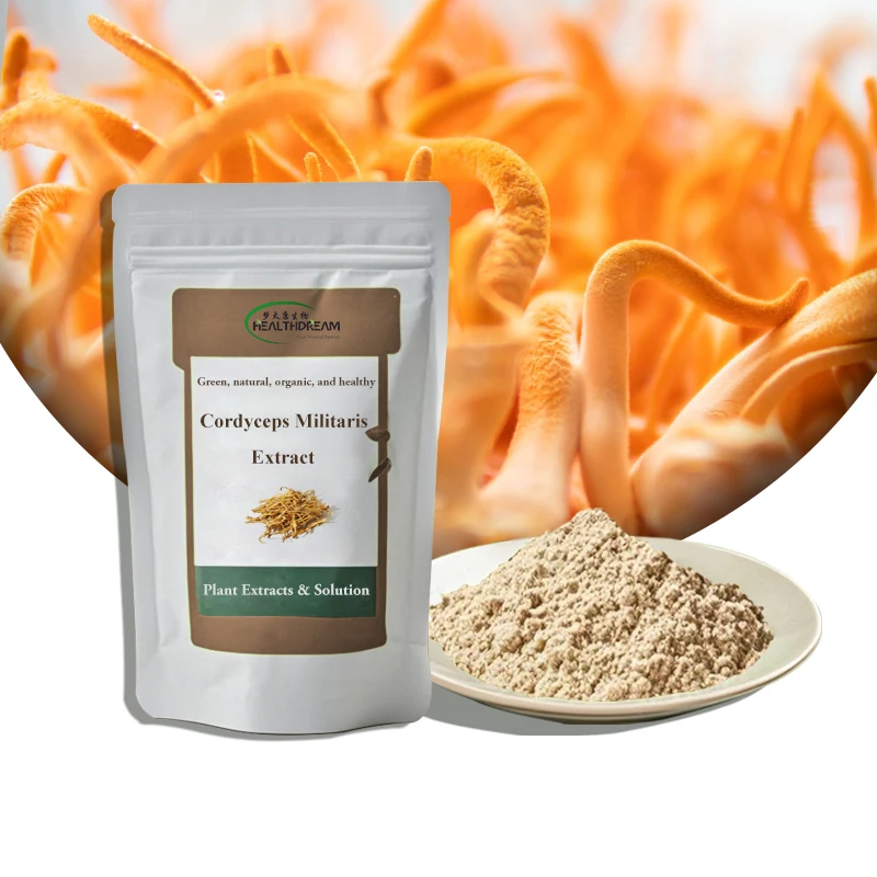 USP Organic 10:1 Cordyceps Militaris Fruiting Body Extract Polysaccharide 30% Powder Food Grade