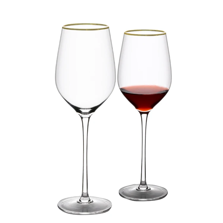 2023  Fancy Hand-blown Crystal Red wine glass set Clear or coloured Crystal Wine Glasses Universal Red Wine Glass