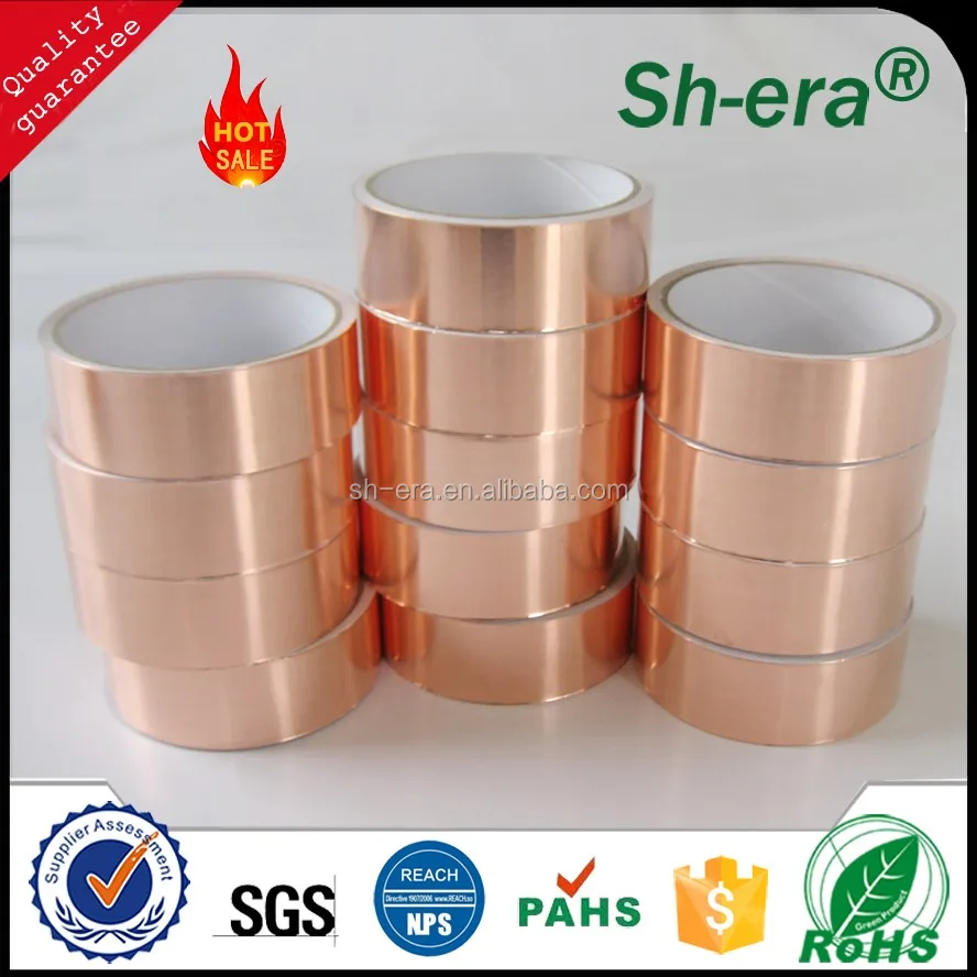 Good quality for copper foil tape for soldering EMI shielding copper foil adhesive tape
