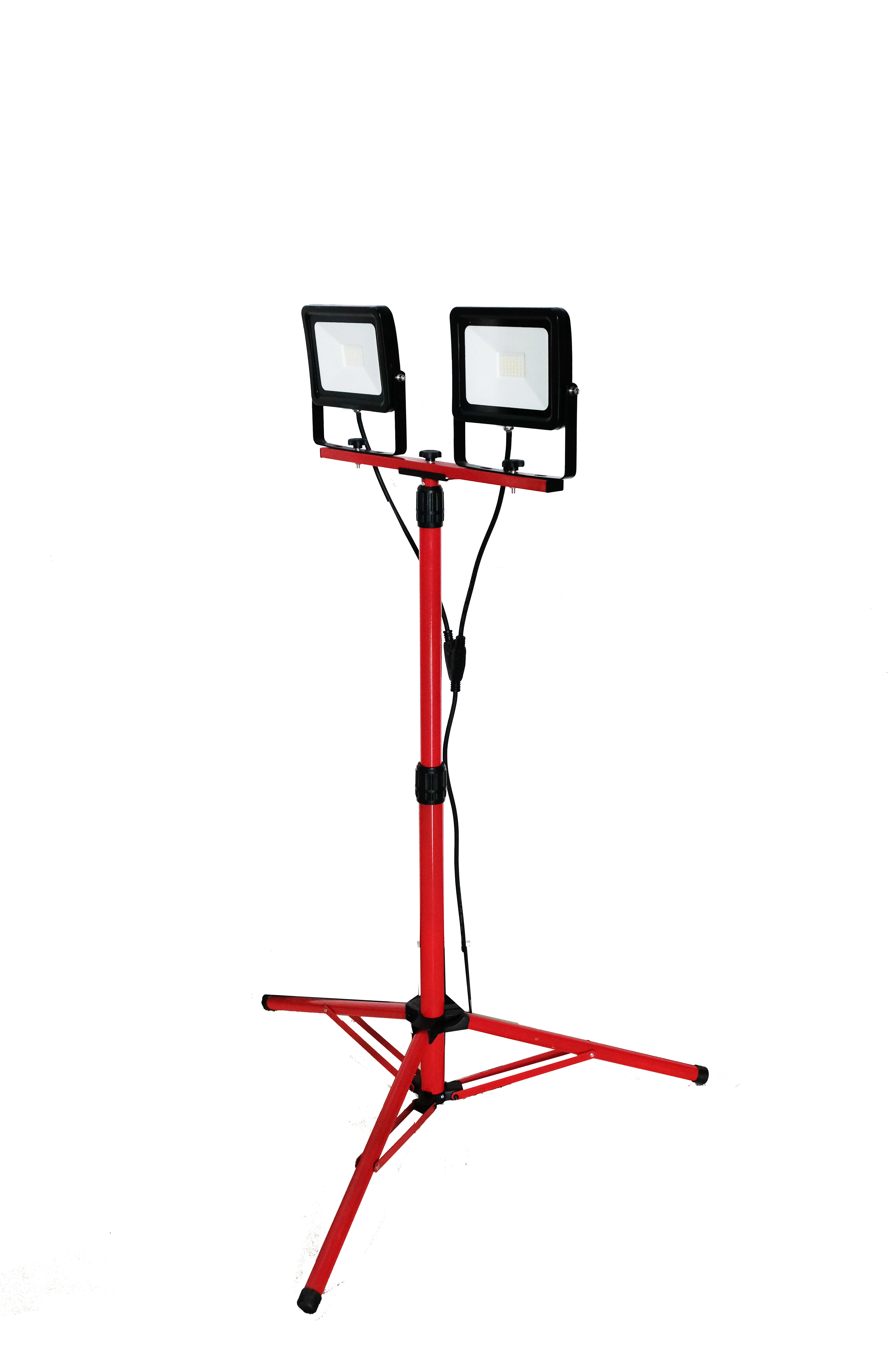 Multi-scene use portable outdoor waterproof ABE 40W LED work light with adjustable telescopic tripod swivel double head
