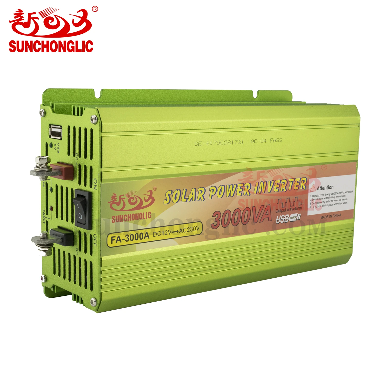  Sunchonglic инверторами постоянного тока 12V в постоянный преобразователи AC 220V инвертор 3000 Вт с узором «гусиные лапки» Модифицированная синус волна инверторы солнечной