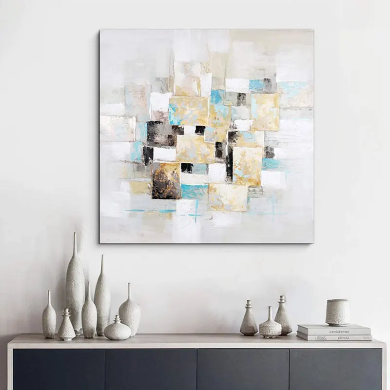 Оптовая продажа, 3D Большой Настенный фон, художественное украшение, современное художественное оформление, многоцветная Роскошная ручная роспись, абстрактная живопись маслом на холсте