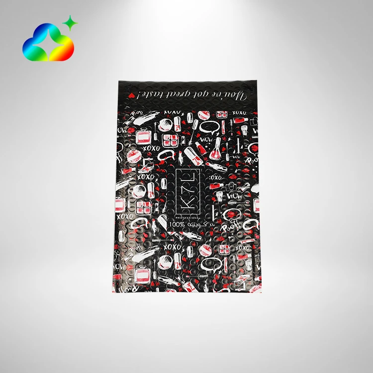 Wholesale Customized Black Self Seal Shockproof Poly Bubble Mailer Packaging Shipping Bags Logo Printed Clothing Cosmetic Makeup