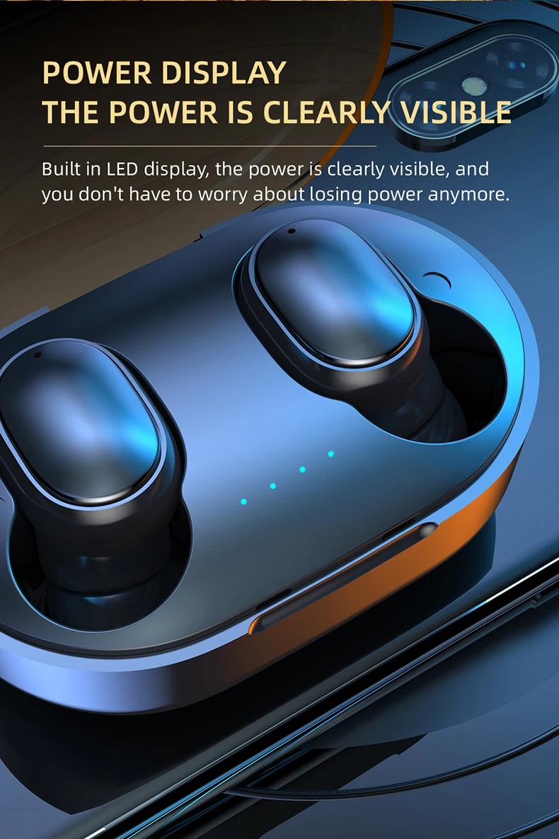 Dropshipping A6R TWS Hifi Stereo Wireless Gaming Headset Invisible Earphone BT5.1 Sport Waterproof  Headphone Earbuds