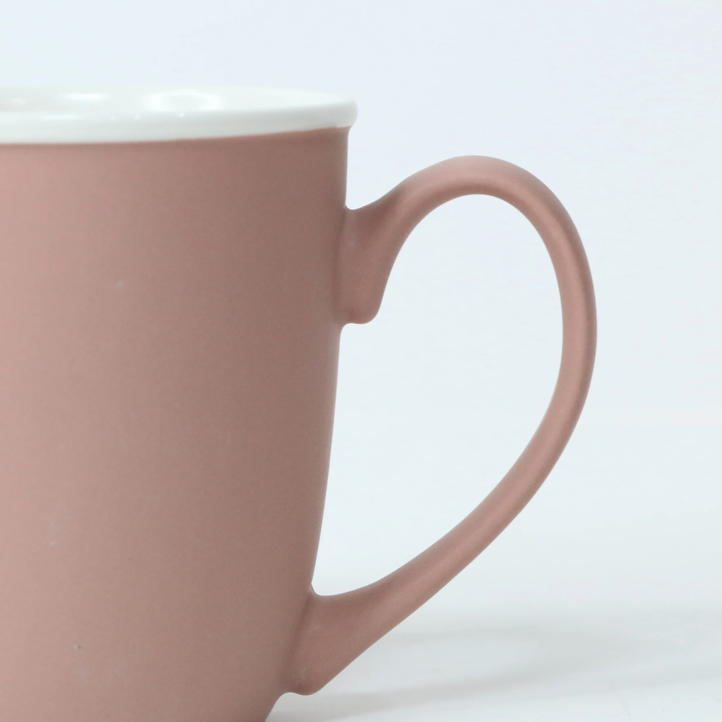 Factory new design matte pink color glazed mug ceramic mug porcelain coffee cup