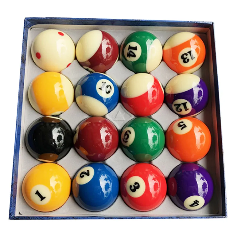 Hot Sale Resin Pool Billiards Set of 16 Balls 2-1/16" 52.5mm for Sale