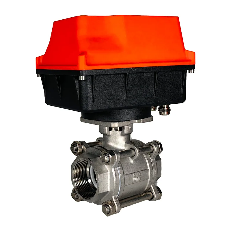 3/4' RS485 Communication DC24V Power Supply Stainless Steel Electric Valve Electric Ball Valve 2Way Stainless Steel 316