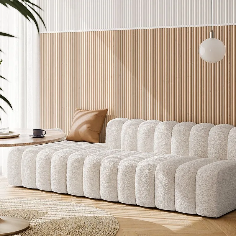 New Net Red Fabric Sofa Small Living Room Shaped Armless Module Light Luxury Cream Ins Wind Modular