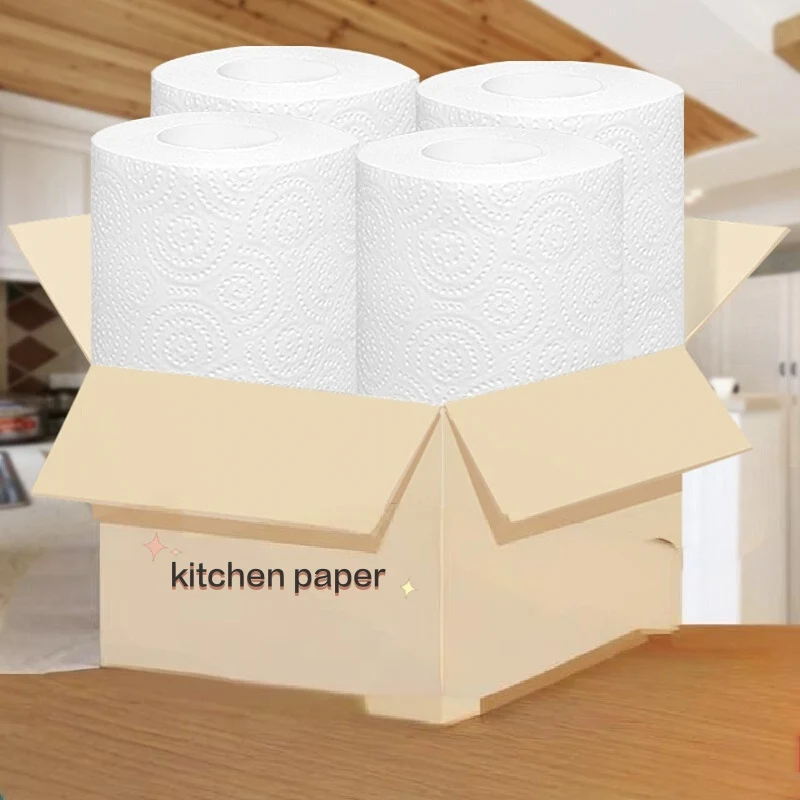 Disposable virgin wood pulp paper Absorbs water and oil Lazy rags kitchen Wet and dry use Healthy and environmentally friendly