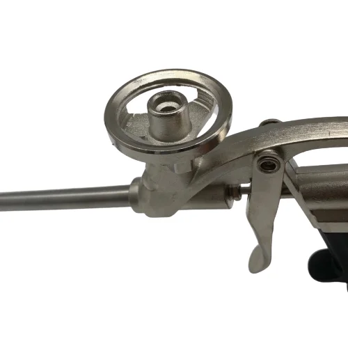 Hand Tools Plated Pu Spray Foam Gun OEM Silver White PU polyurethane foam gun  for Foam Aerosol