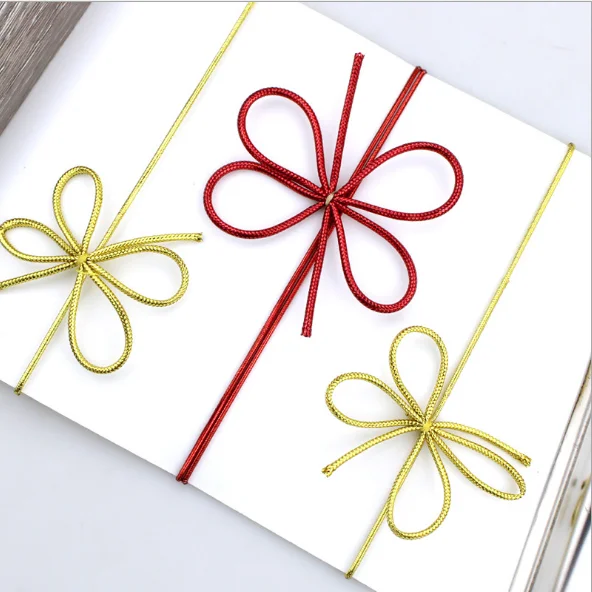 Stretch Loop Bow Elastic Ribbon Bow Pre-tied  Ribbon Elastic Bow With Stretch Loop For Premium Gift Box  Packaging Decoration