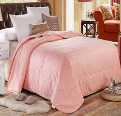 Hom Luxury Design cotton satin cover Tussah silk quilt