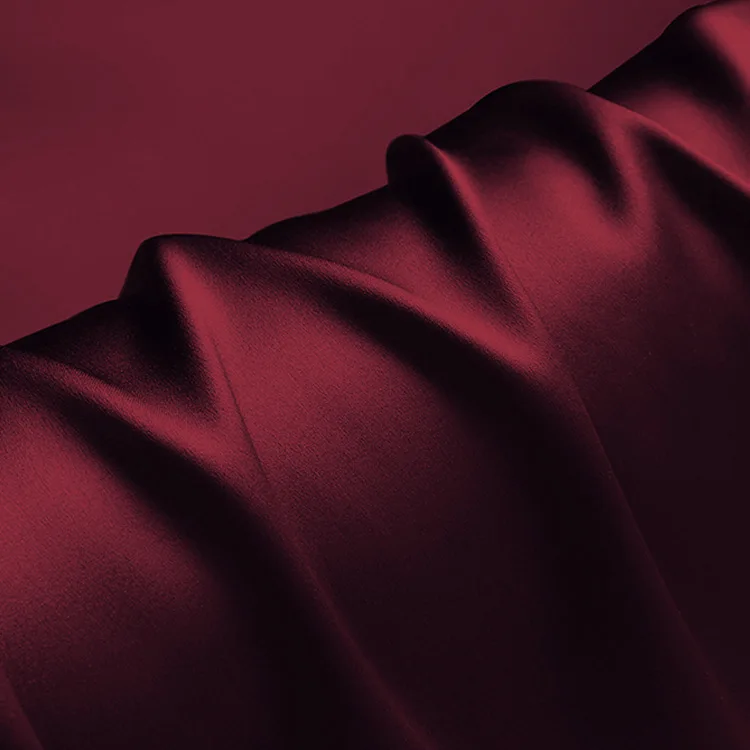 Spot wholesale fats delivery 100% mulberry silk fabric pure silk sinking purple Chinese silk plain cree satin 19 thickness