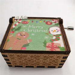 Wooden Colorful Happy New Year Music Box