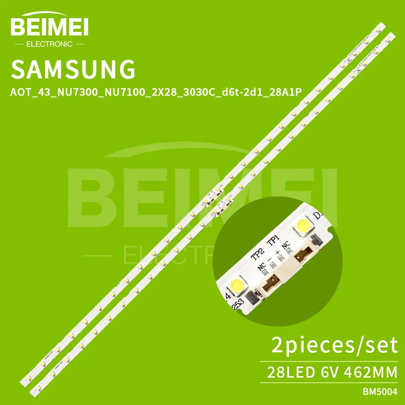 samsung tv 43 inch 28 leds 6V tv led strip light AOT-43-NU7100F2X28-3030C tv led backlights for 43NU7100