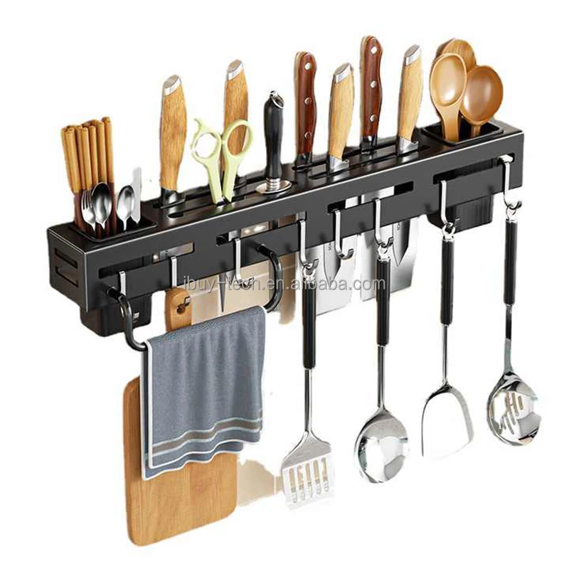 Punch-free knife multifunctional rack wall-mounted kitchen thickened knife kitchenware storage rack