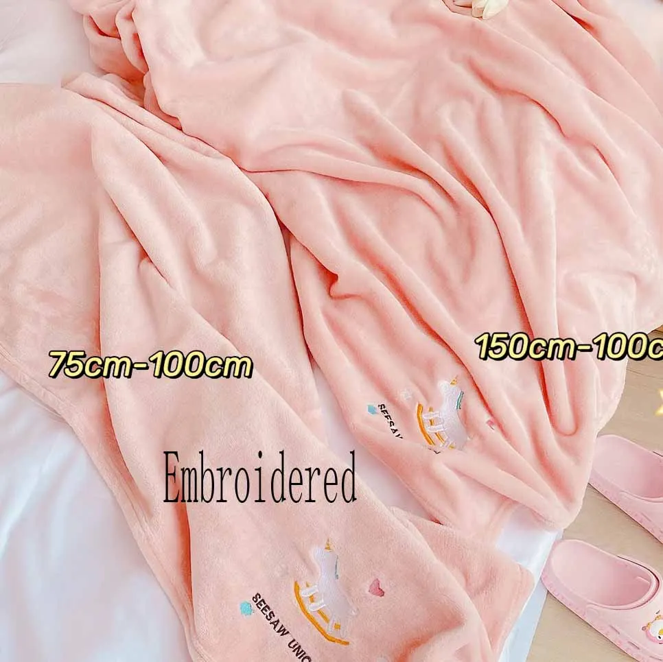 China factory direct sales  high quality super soft blanket coral velvet flannel blanket size customized