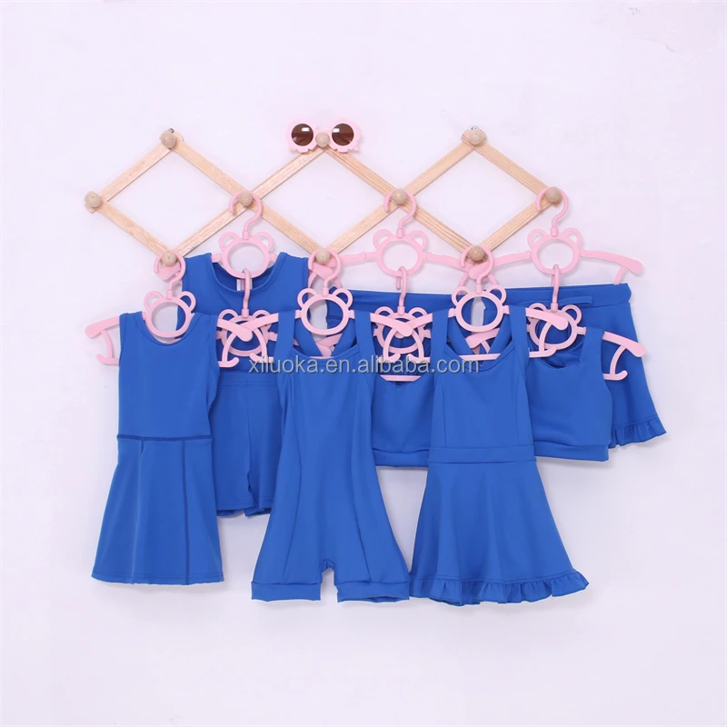 Fashion Solid Color Girls Yoga Skort Sets Quick Dry Youth Skirt With Shorts Set Kids Athletic Boutique Clothing