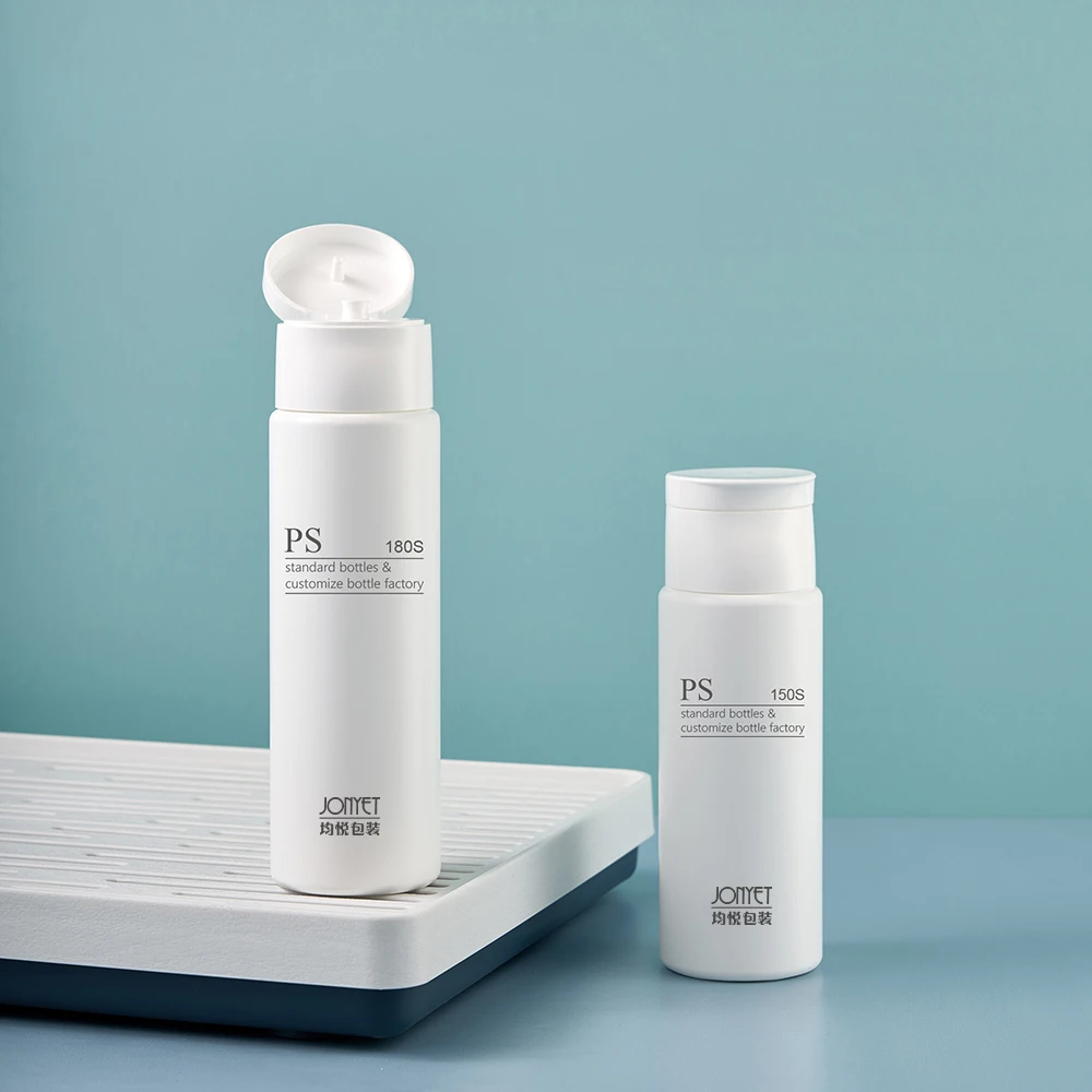 lotion bottle with fliptop cap 120ml 150ml 180ml cosmetic pe packaging plastic squeeze bottle shampoos bottle in stock