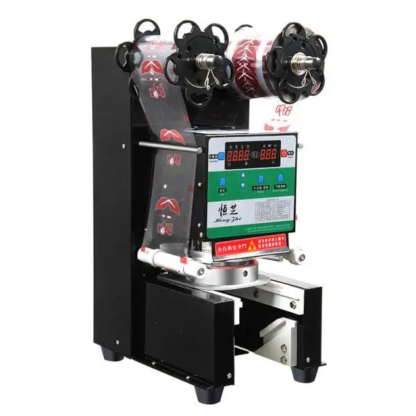 FILLING AUTO BRAND Automatic Cup Sealer For Plastic Paper Cup High Speed Plastic Water Cup Sealing Machine