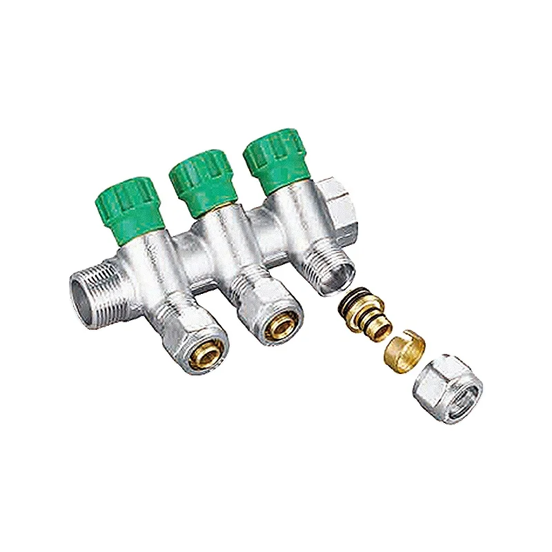 Zhejiang Huibo Nickel Plated Brass Manual Manifold for Floor Heating HVAC System