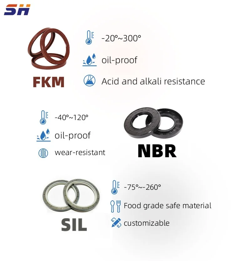 TC TG TG4 TB SC double single lip NBR FKM Fluorine rubber skeleton oil seal factory manufacturer
