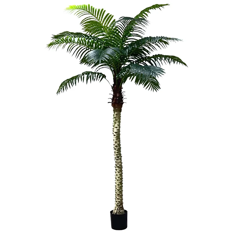 Wholesale cheap coconut potted tree artificial tree plants faux plastic palm tree for Wedding Garden Indoor Outdoor Decoration