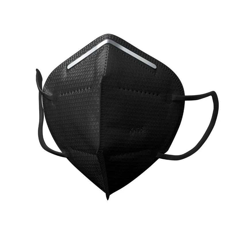 
Wholesalers sell high quality directly from the source CE certification disposable 5 ply ear loop black KN95 facemask 