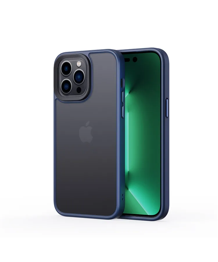 PC TPU Back Cover Classic Matte Smoke With Rubber Coating Cell phone case For iphone 14 Pro