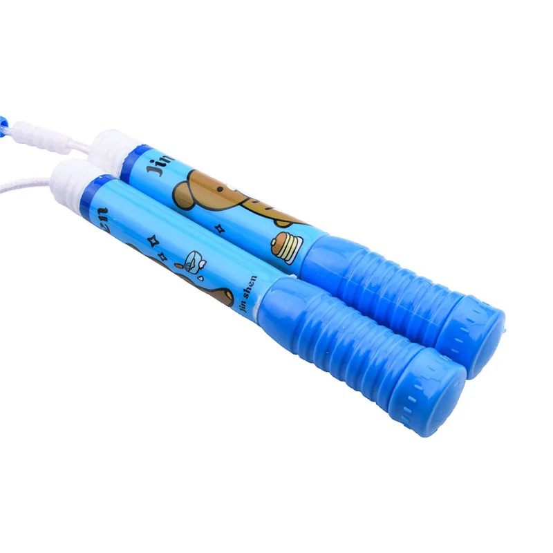 Kids Skipping Ropes Jump Rope Cross jump Kids Light up Gym Equipment Bamboo Beaded Rope Home Fitness Weight Loss Workout Gear