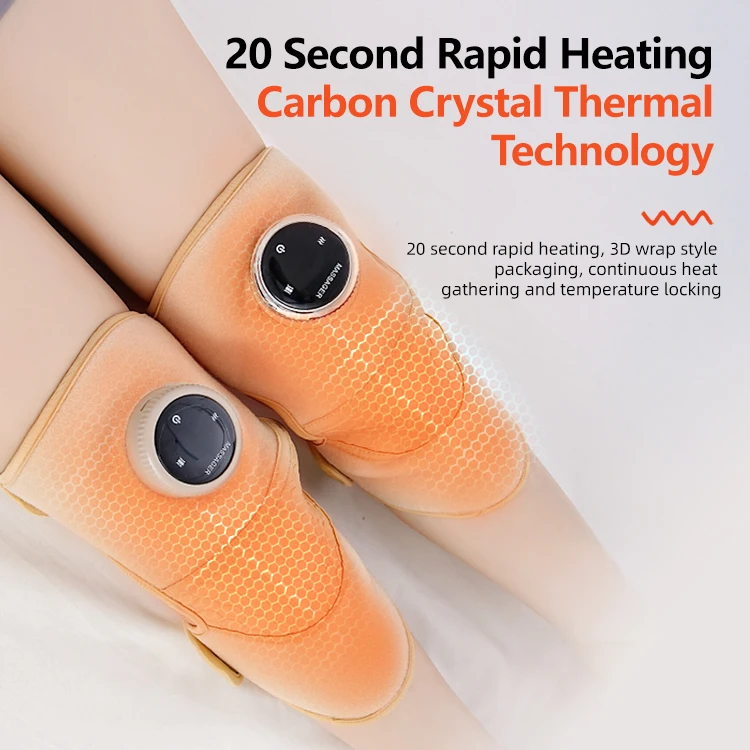 New Electric Vibrating And Air Compression Knee Care Massager Cordless Pneumatic Knee Joint Massager With Heat