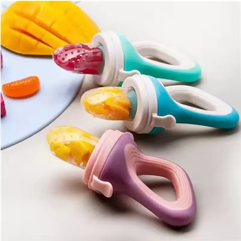 Baby Food Feeder Pacifier Fruit Pacifier Squeeze Station Baby Food Maker Dispensing Spoon Teething Toys