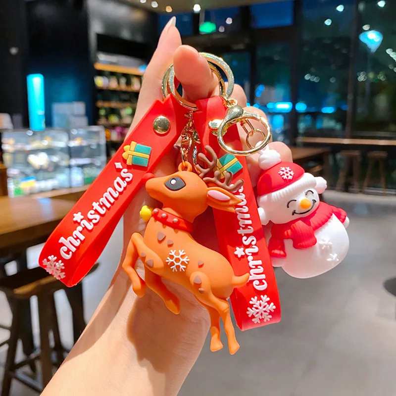Christmas Keychain Purse Bag CarKey Backpack Charm Pendant Keychain Christmas Accessories Gift for Girl Woman Lady
