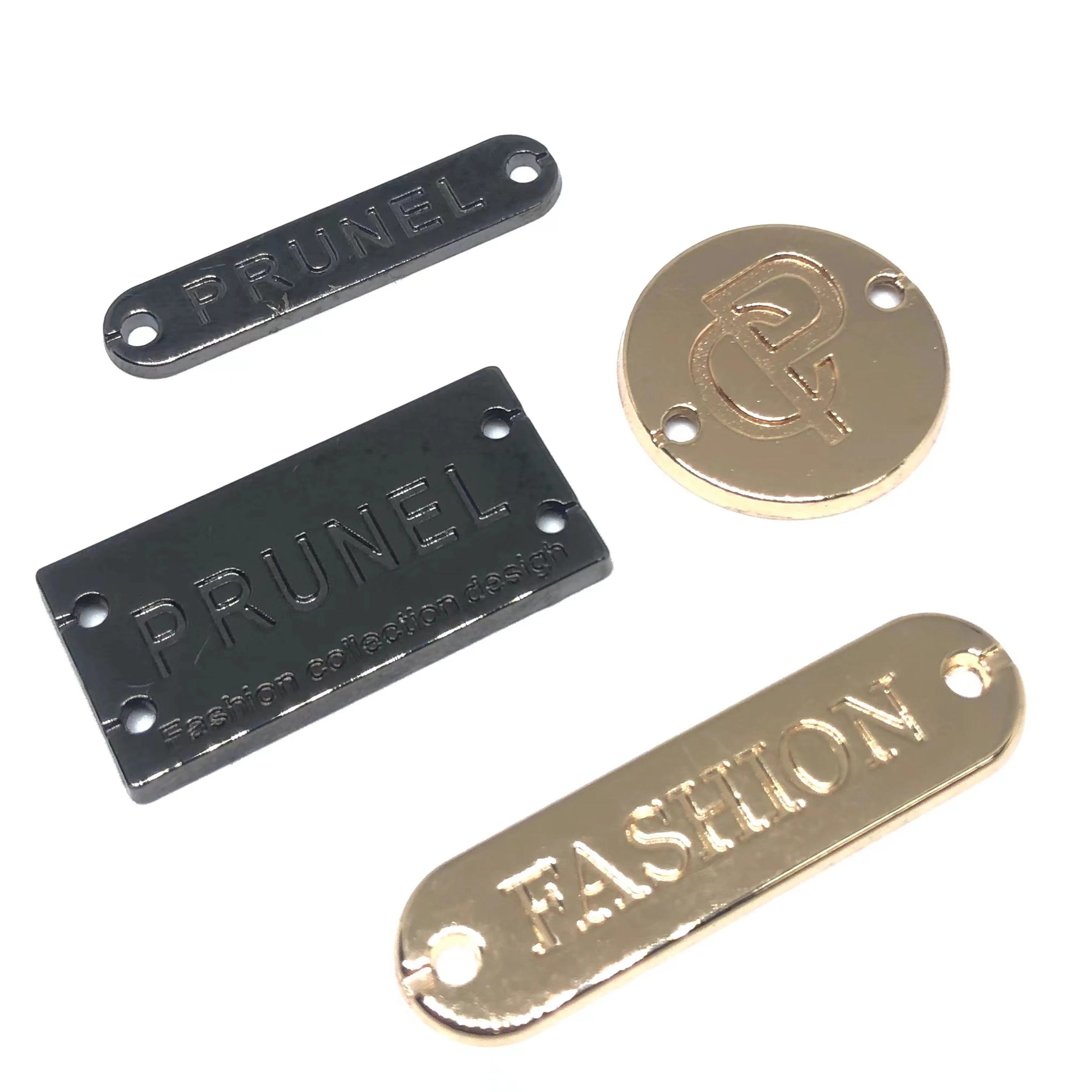 men wallet logo metal label clip clothing tags metal labels for garment Zinc alloy Custom garment tags label