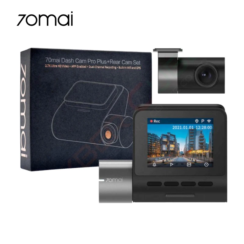 70mai 7mai smart dash cam pro plus sets a500s 24H Parking 140FOV Auto Recorder Front And Rear Camera Vision Dash Cam With Gps