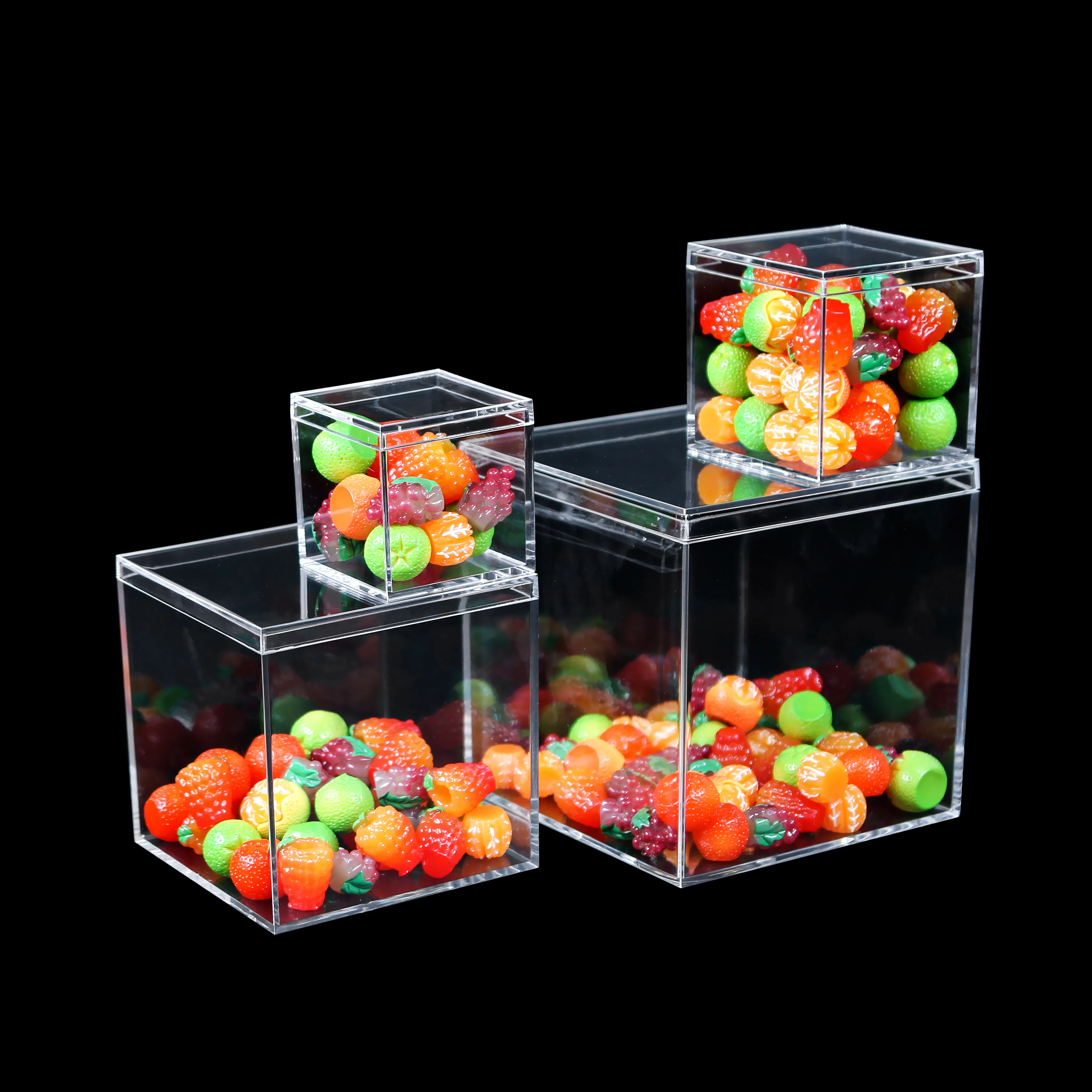 Square 10x10x10 Acrylic Display Box Hand made Transparent Car Model Box Clear Perspex Box With Lid Shop